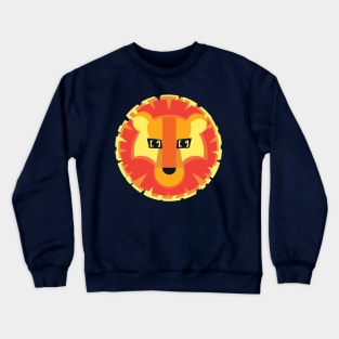 Colourful Lion Geometric Shapes Crewneck Sweatshirt